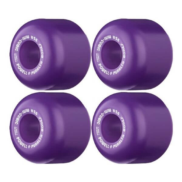 Powell Peralta Mini-Cubic Purple Skateboard Wheels - 64mm 95a (Set of 4)