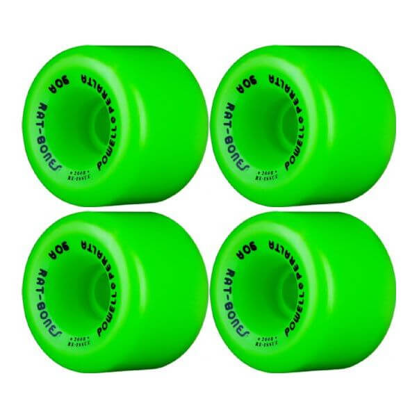 Powell Peralta Rat Bones Green Skateboard Wheels - 60mm 90a (Set of 4)