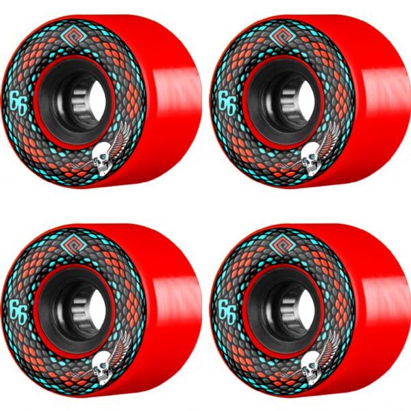 Powell Peralta Snakes Red / Black Skateboard Wheels 66mm 75a (Set of