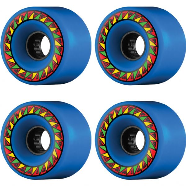 Powell Peralta Soft Slide Formula Primo Blue Skateboard Wheels - 66mm 82a (Set of 4)