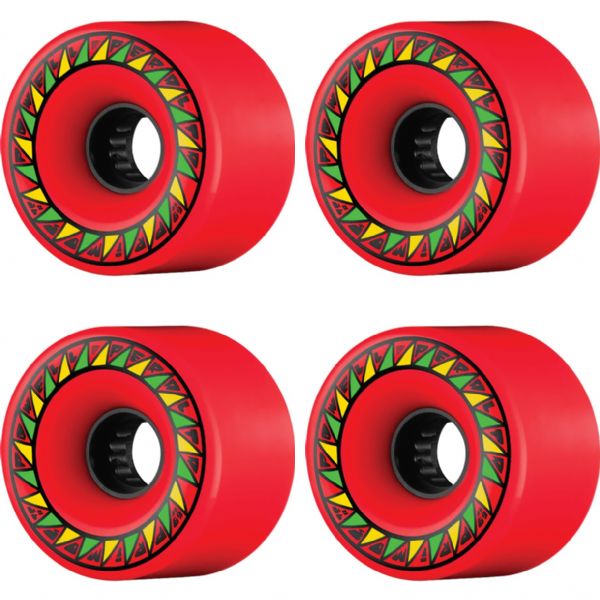 Powell Peralta Soft Slide Formula Primo Red Skateboard Wheels - 69mm 75a (Set of 4)