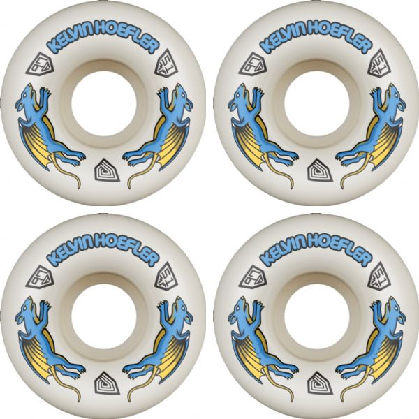 Powell Peralta Kelvin Hoefler Nano Rats Dragon Formula Off-White Skateboard Wheels - 51mm 97a (Set of 4)