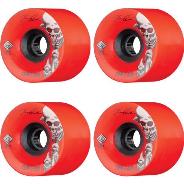 Powell Peralta Kevin Reimer Pro Red / Black Skateboard Wheels - 72mm 80a (Set of 4)