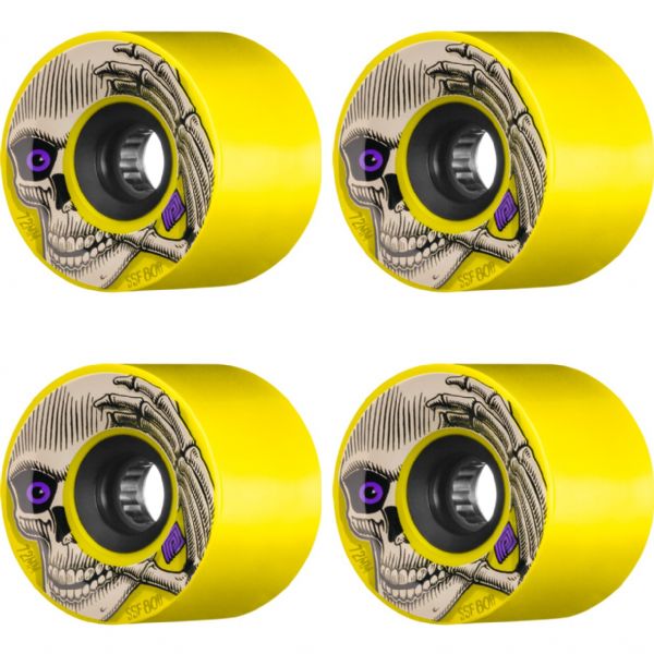 Powell Peralta Kevin Reimer Downhill Yellow Skateboard Wheels - 72mm 80a (Set of 4)
