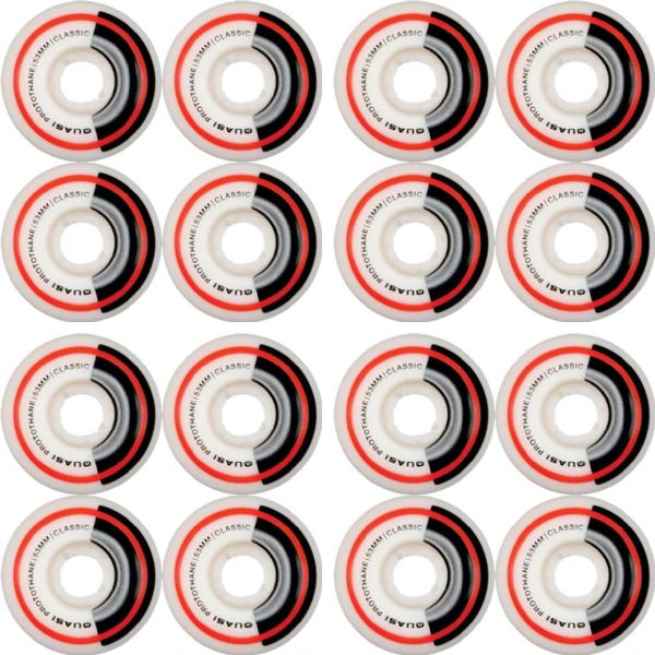 Quasi Skateboards Class White Skateboard Wheels - 53mm 83b (Set of 4)