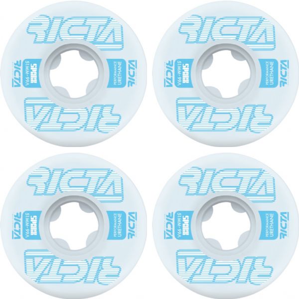 Ricta Wheels Framework White Skateboard Wheels - 51mm 99a (Set of 4)