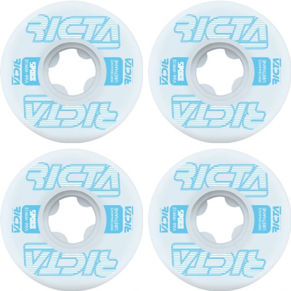 Ricta Wheels Framework White Skateboard Wheels - 51mm 99a (Set of 4)