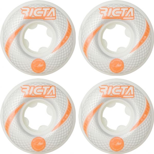 Ricta Wheels Tom Asta Vortex Naturals Slim White Skateboard Wheels - 52mm 101a (Set of 4)