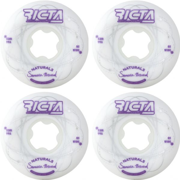 Ricta Wheels Samarria Brevard Orbital White / Gold Skateboard Wheels - 53mm 99a (Set of 4)