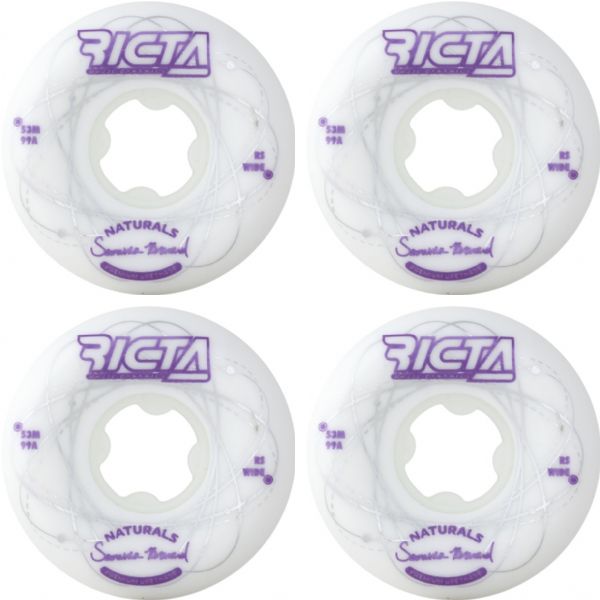 Ricta Wheels Samarria Brevard Orbital White / Gold Skateboard Wheels - 53mm 99a (Set of 4)