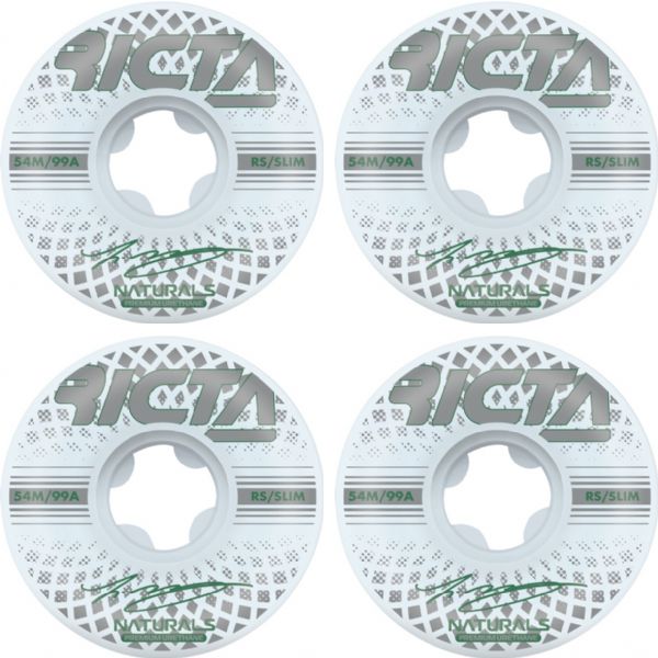 Ricta Wheels Maurio McCoy Reflective White Skateboard Wheels - 54mm 99a (Set of 4)