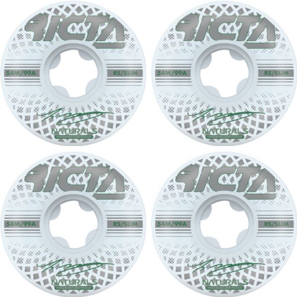 Ricta Wheels Maurio McCoy Reflective White Skateboard Wheels - 54mm 99a (Set of 4)