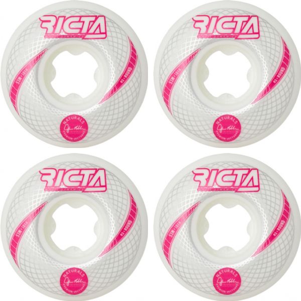 Ricta Wheels John Shanahan Vortex Naturals Round White Skateboard Wheels - 53mm 101a (Set of 4)