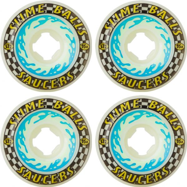 Santa Cruz Skateboards Slime Balls Saucers Skateboard Wheels - 57mm 95a (Set of 4)