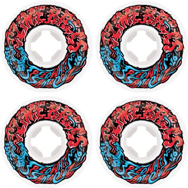 Santa Cruz Skateboards Double Take Vomits Mini Slime Balls Neon Pink Black  Skateboard Wheels - 53mm 97a (Set of 4)