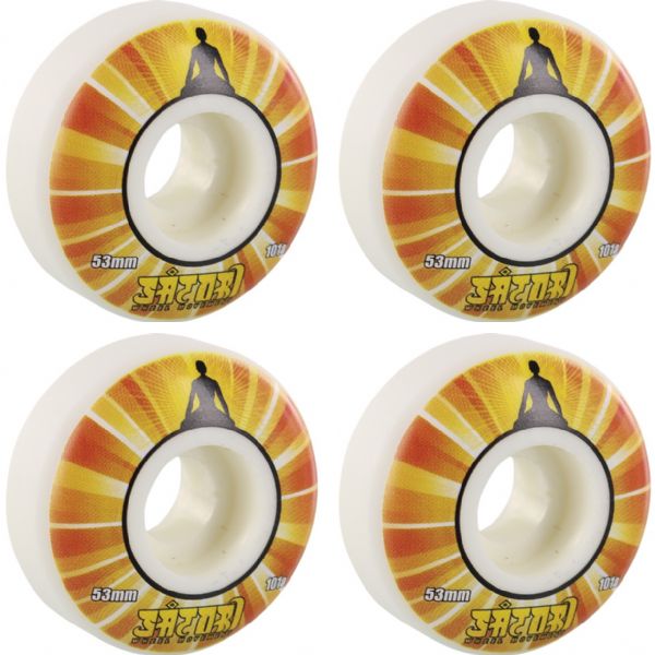 Satori Movement Illuminating White / Yellow / Orange / Red Skateboard Wheels - 53mm 101a (Set of 4)