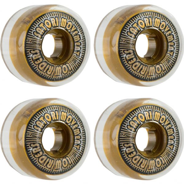Satori Movement Low Rider Clear Gold Skateboard Wheels - 52mm 78a (Set of 4)
