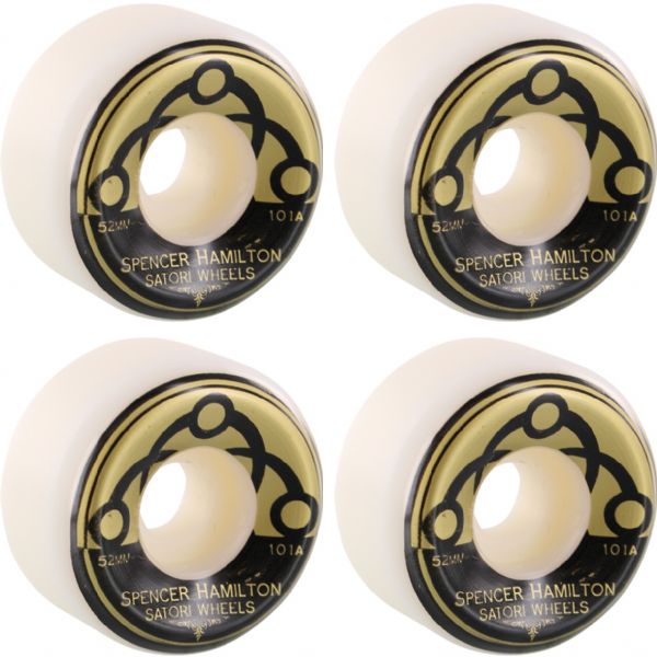 Satori Movement Spencer Hamilton Gold Elephant White Skateboard Wheels - 52mm 101a (Set of 4)