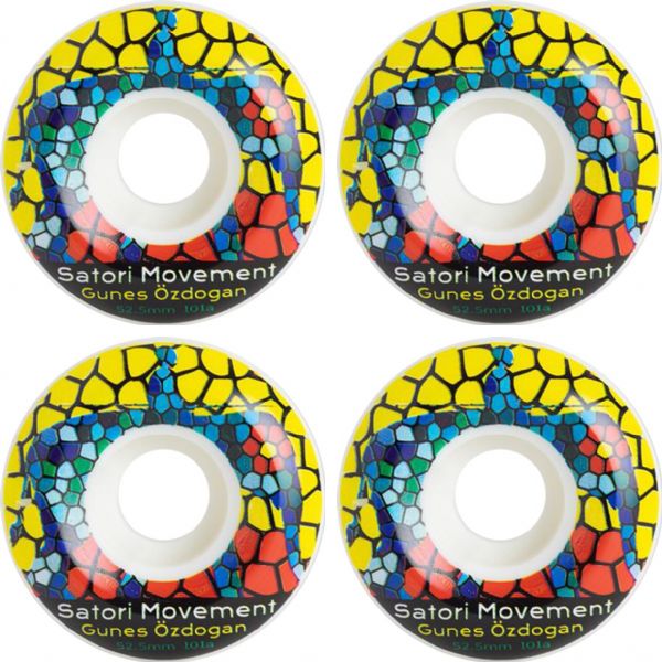 Satori Movement Gunes Ozdogan Stain Glass White Skateboard Wheels - 52.5mm 80d (Set of 4)