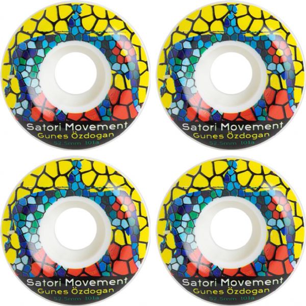 Satori Movement Gunes Ozdogan Stain Glass White Skateboard Wheels - 52.5mm 80d (Set of 4)