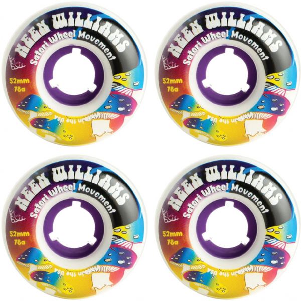 Satori Movement Neen Williams Mushroom White Skateboard Wheels - 52mm 78a (Set of 4)