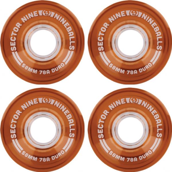 Sector 9 Nineballs Root Beer Skateboard Wheels - 58mm 78a (Set of 4)