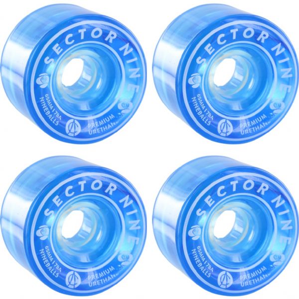 Sector 9 Nineballs Blue Skateboard Wheels - 65mm 78a (Set of 4)