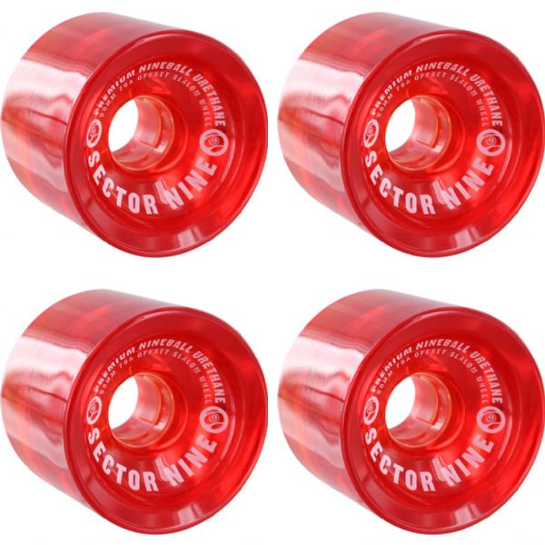 Sector 9 Nineballs Slalom Red Skateboard Wheels - 69mm 78a (Set of 4)