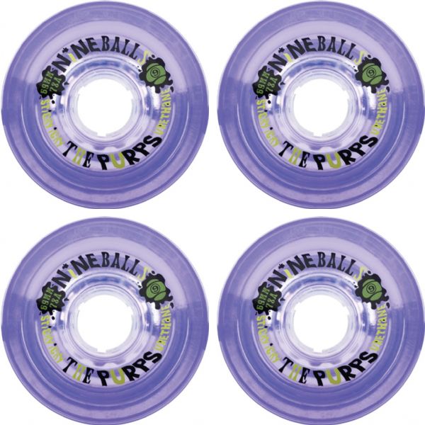 Sector 9 Nineballs Clear Purple Skateboard Wheels - 69mm 78a (Set of 4)