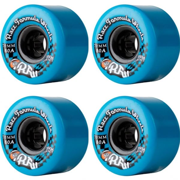 Sector 9 Race Formula OS Checker Flag Blue Skateboard Wheels - 70mm 80a (Set of 4)