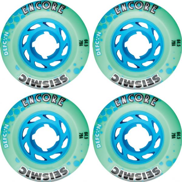 Seismic Skate Systems Encore Mint Defcon Skateboard Wheels - 64.5mm 79a (Set of 4)
