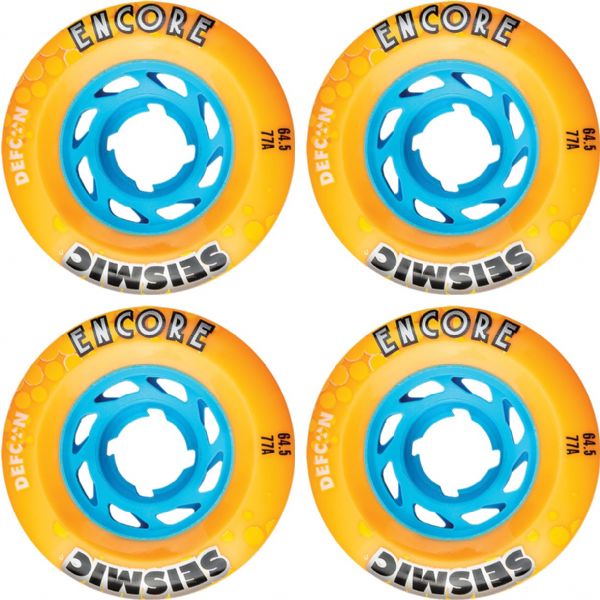 Seismic Skate Systems Encore Mango Defcon Skateboard Wheels - 64.5mm 77a (Set of 4)