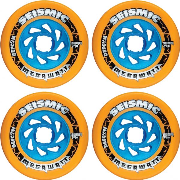Seismic Skate Systems Megawatt Mango Defcon Skateboard Wheels - 90mm 74a (Set of 4) Seismic Skate Systems Megawatt Mango Defcon Skateboard Wheels - 90mm 74a (Set of 4)