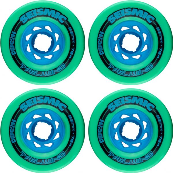 Seismic Skate Systems Tailwind Mint / Blue Skateboard Wheels - 83mm 79a (Set of 4)