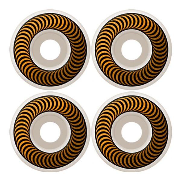 Spitfire Wheels Classics White / Orange Skateboard Wheels - 53mm 99a (Set of 4)