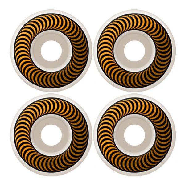 Spitfire Wheels Classics White / Orange Skateboard Wheels - 53mm 99a (Set of 4)