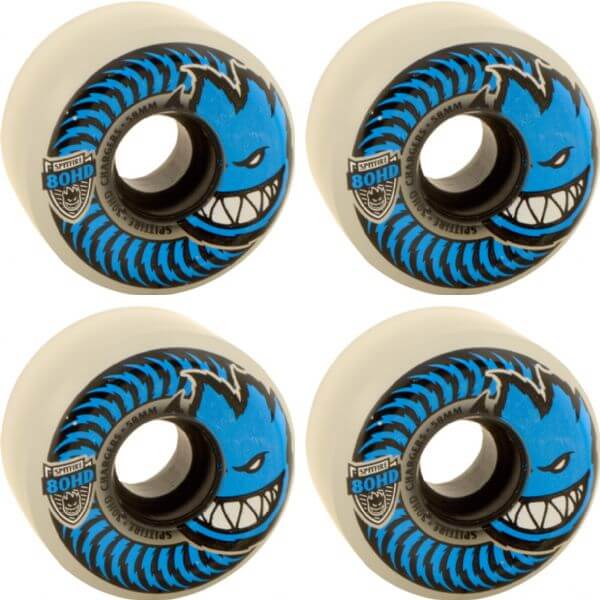 Spitfire Wheels 80HD Charger Conical Clear / Blue Skateboard Wheels - 58mm 80d (Set of 4)