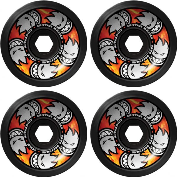 Spitfire Wheels 80HD Superwide Multiball Black Skateboard Wheels - 58mm 80a (Set of 4) Spitfire Wheels 80HD Superwide Multiball Black Skateboard Wheels - 58mm 80a (Set of 4)