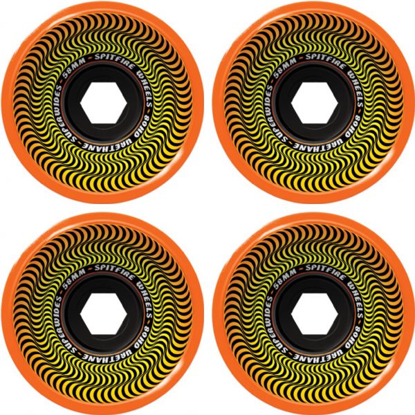Spitfire Wheels 80HD Superwide Orange Skateboard Wheels - 58mm 80a (Set of 4)