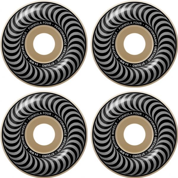 Spitfire Wheels Formula Four Classic Natural Skateboard Wheels - 54mm 93a (Set of 4)