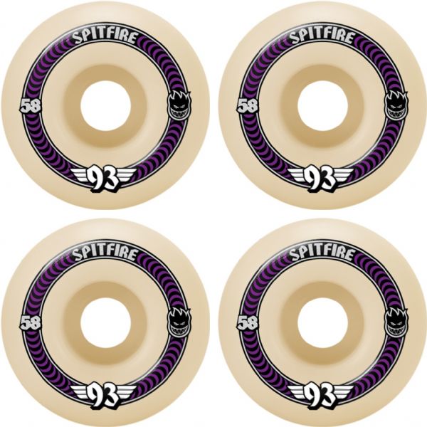 Spitfire Wheels Formula Four Classic Natural Skateboard Wheels - 58mm 93a (Set of 4) Spitfire Wheels Formula Four Classic Natural Skateboard Wheels - 58mm 93a (Set of 4)