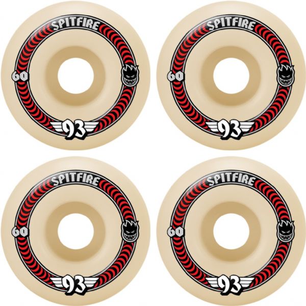 Spitfire Wheels Formula Four Classic Natural Skateboard Wheels - 60mm 93a (Set of 4) Spitfire Wheels Formula Four Classic Natural Skateboard Wheels - 60mm 93a (Set of 4)