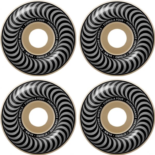 Spitfire Wheels Formula Four Classic Natural / Silver Skateboard Wheels - 54mm 97a (Set of 4)