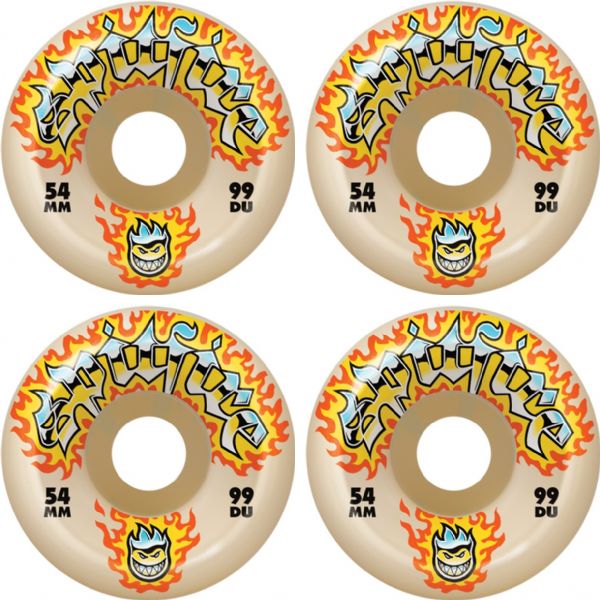 Spitfire Wheels Formula Four Conical Full Chrome Venom Natural Skateboard Wheels - 54mm 99a (Set of 4)