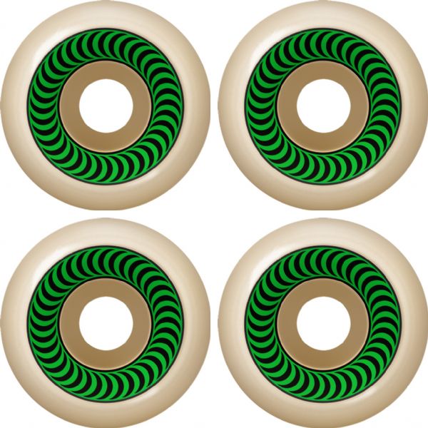 Spitfire Wheels Formula Four OG Classic Natural / Green Skateboard Wheels - 52mm 99a (Set of 4)