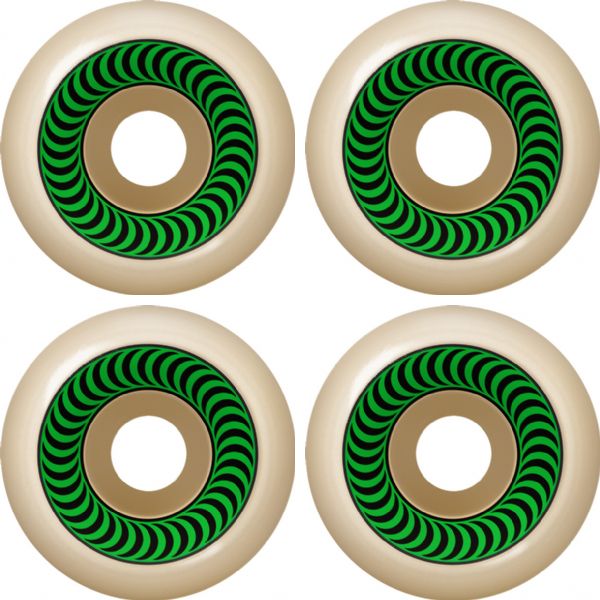 Spitfire Wheels Formula Four OG Classic Natural / Green Skateboard Wheels - 52mm 99a (Set of 4)