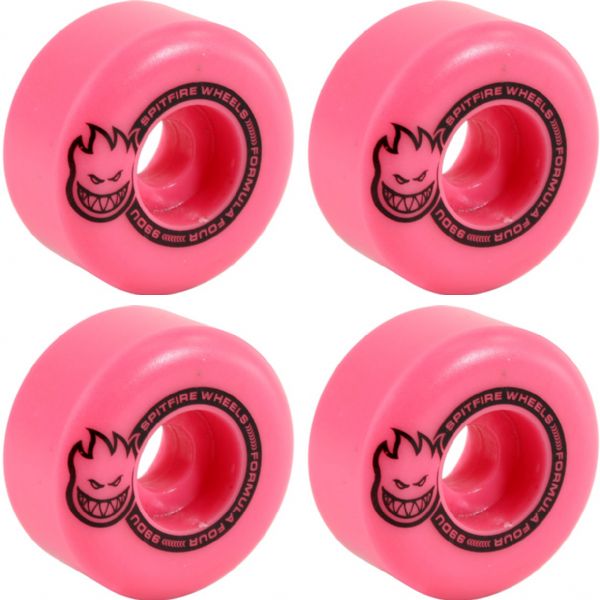 Spitfire Wheels Formula Four Tablets Lil Smokies Pink Skateboard Wheels - 50mm 99a (Set of 4)