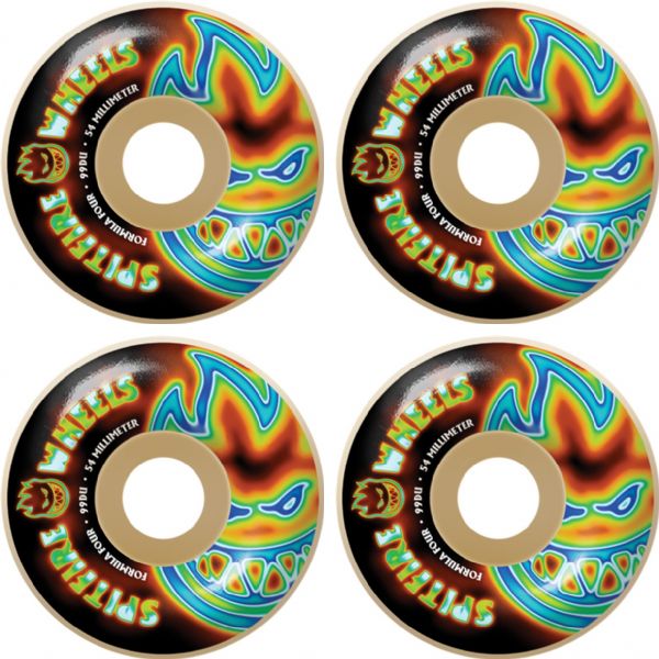 Spitfire Wheels Formula Four Radioactive Bighead Natural Skateboard Wheels - 54mm 99a (Set of 4)