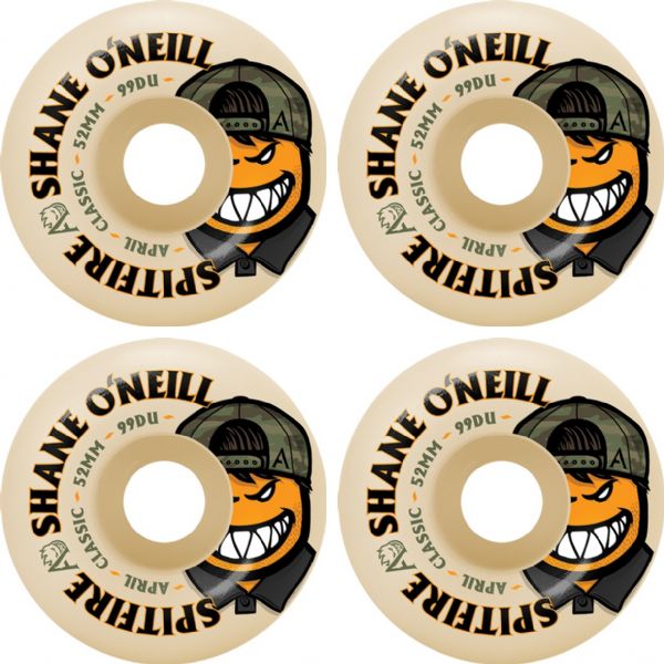 Spitfire Wheels Shane O'Neill Formula Four Classic April Natural Skateboard Wheels - 52mm 99a (Set of 4) Spitfire Wheels Shane O'Neill Formula Four Classic April Natural Skateboard Wheels - 52mm 99a (Set of 4)