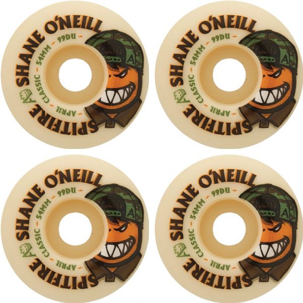 Spitfire Wheels Shane O'Neill Formula Four Classic April Natural Skateboard Wheels - 54mm 99a (Set of 4) Spitfire Wheels Shane O'Neill Formula Four Classic April Natural Skateboard Wheels - 54mm 99a (Set of 4)